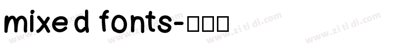 mixed fonts字体转换